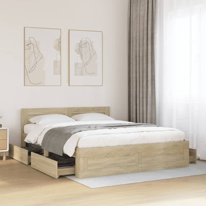 Giroletto Testiera Rovere Sonoma 150x200 cm Legno Multistrato | homemem39