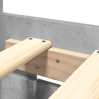 Giroletto Testiera Grigio Cemento 150x200 cm Legno Multistrato | homemem39
