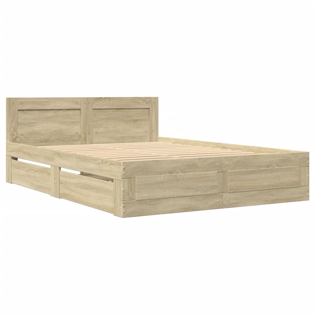 Giroletto Testiera Rovere Sonoma 140x200 cm Legno Multistrato | homemem39