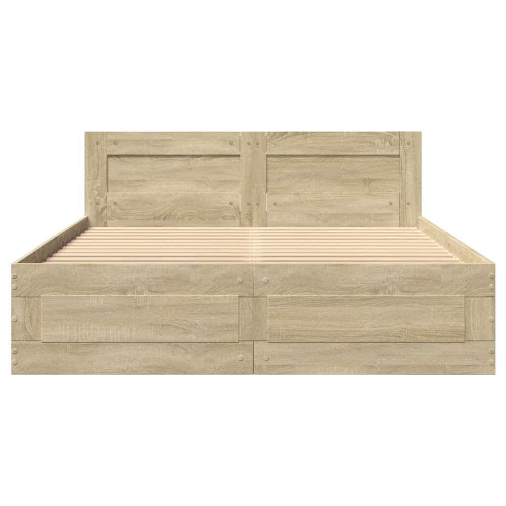 Giroletto Testiera Rovere Sonoma 140x200 cm Legno Multistrato | homemem39