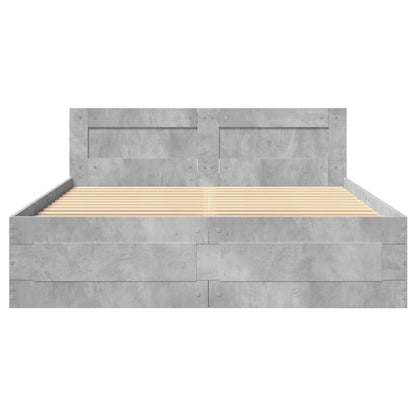Giroletto Testiera Grigio Cemento 140x200 cm Legno Multistrato | homemem39