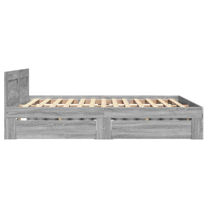 Giroletto Testiera Grigio Sonoma 140x200 cm Legno Multistrato