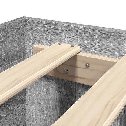 Giroletto Testiera Grigio Sonoma 140x200 cm Legno Multistrato