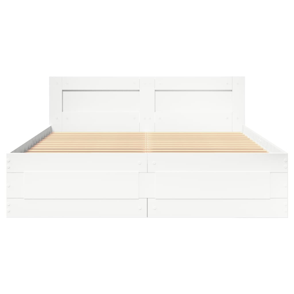 Giroletto con Testiera senza Materasso Bianco 120x200 cm | homemem39