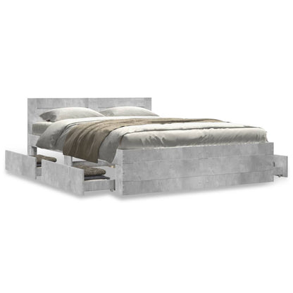 Giroletto Testiera Grigio Cemento 120x200 cm Legno Multistrato
