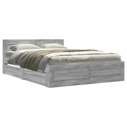 Giroletto Testiera Grigio Sonoma 120x200 cm Legno Multistrato | homemem39