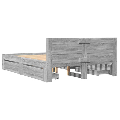 Giroletto Testiera Grigio Sonoma 120x200 cm Legno Multistrato
