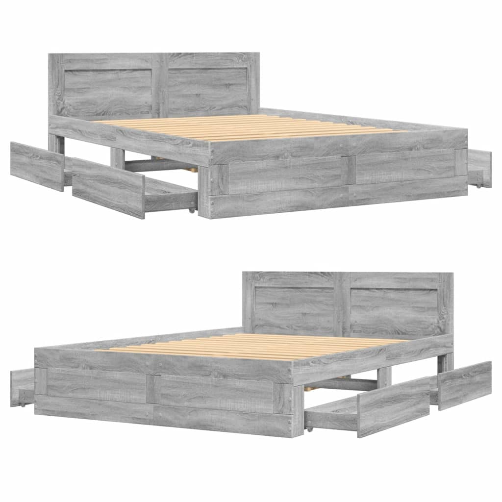 Giroletto Testiera Grigio Sonoma 120x200 cm Legno Multistrato | homemem39
