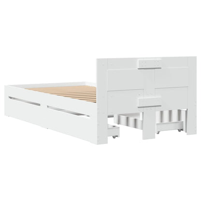 Giroletto con Testiera senza Materasso Bianco 100x200 cm | homemem39