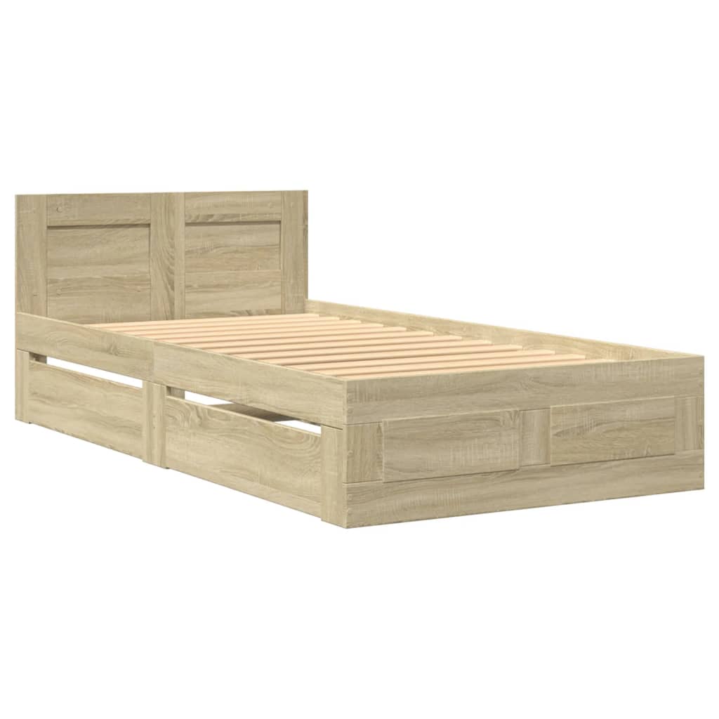 Giroletto Testiera Rovere Sonoma 100x200 cm Legno Multistrato | homemem39