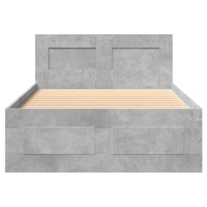 Giroletto Testiera Grigio Cemento 100x200 cm Legno Multistrato