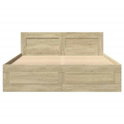 Giroletto Testiera Rovere Sonoma 135x190 cm Legno Multistrato | homemem39