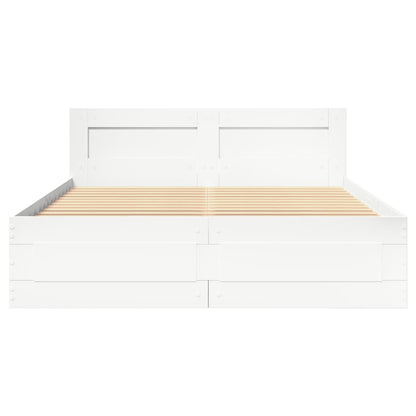 Giroletto con Testiera Bianco 120x190 cm in Legno Multistrato | homemem39