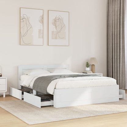 Giroletto con Testiera Bianco 120x190 cm in Legno Multistrato | homemem39