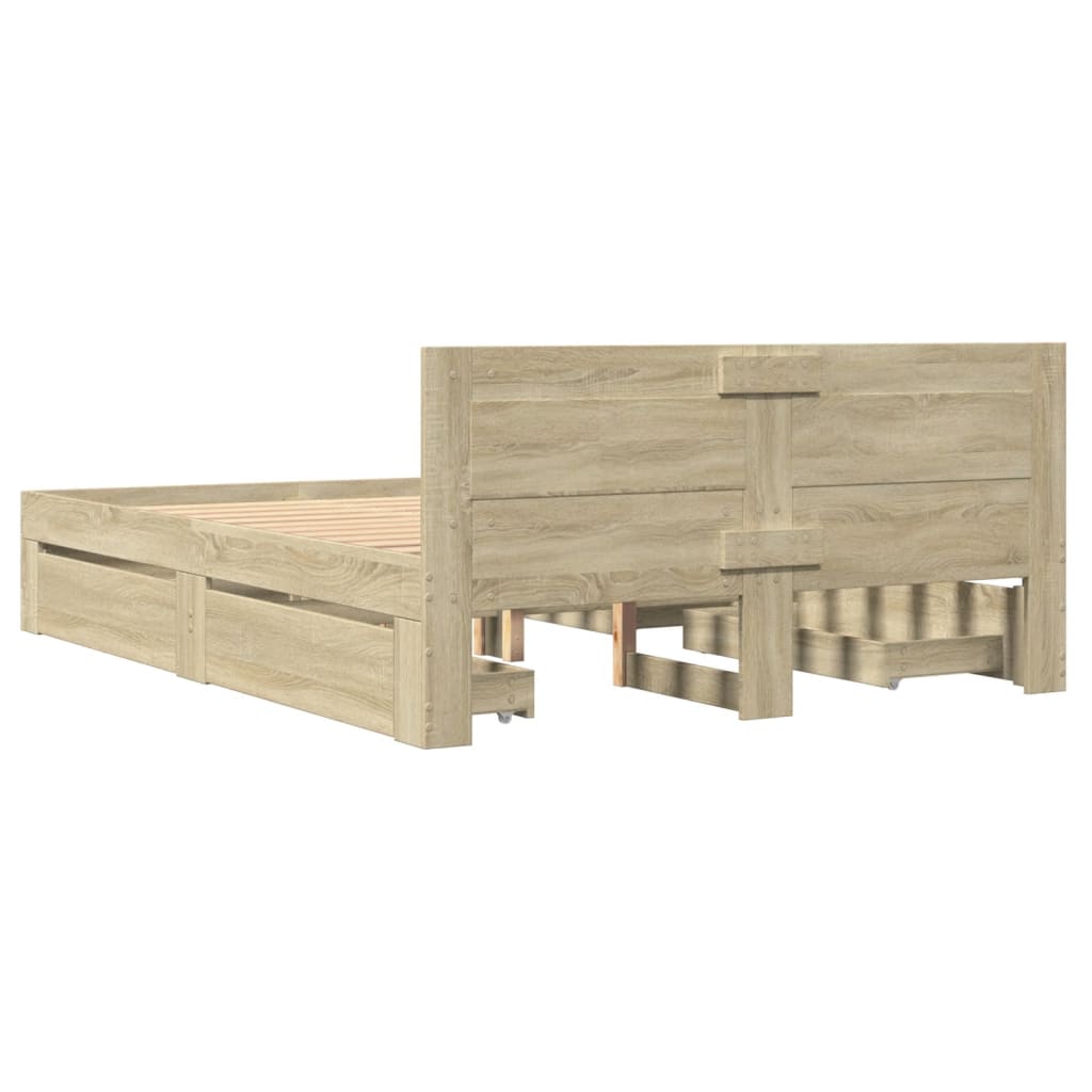 Giroletto Testiera Rovere Sonoma 120x190 cm Legno Multistrato