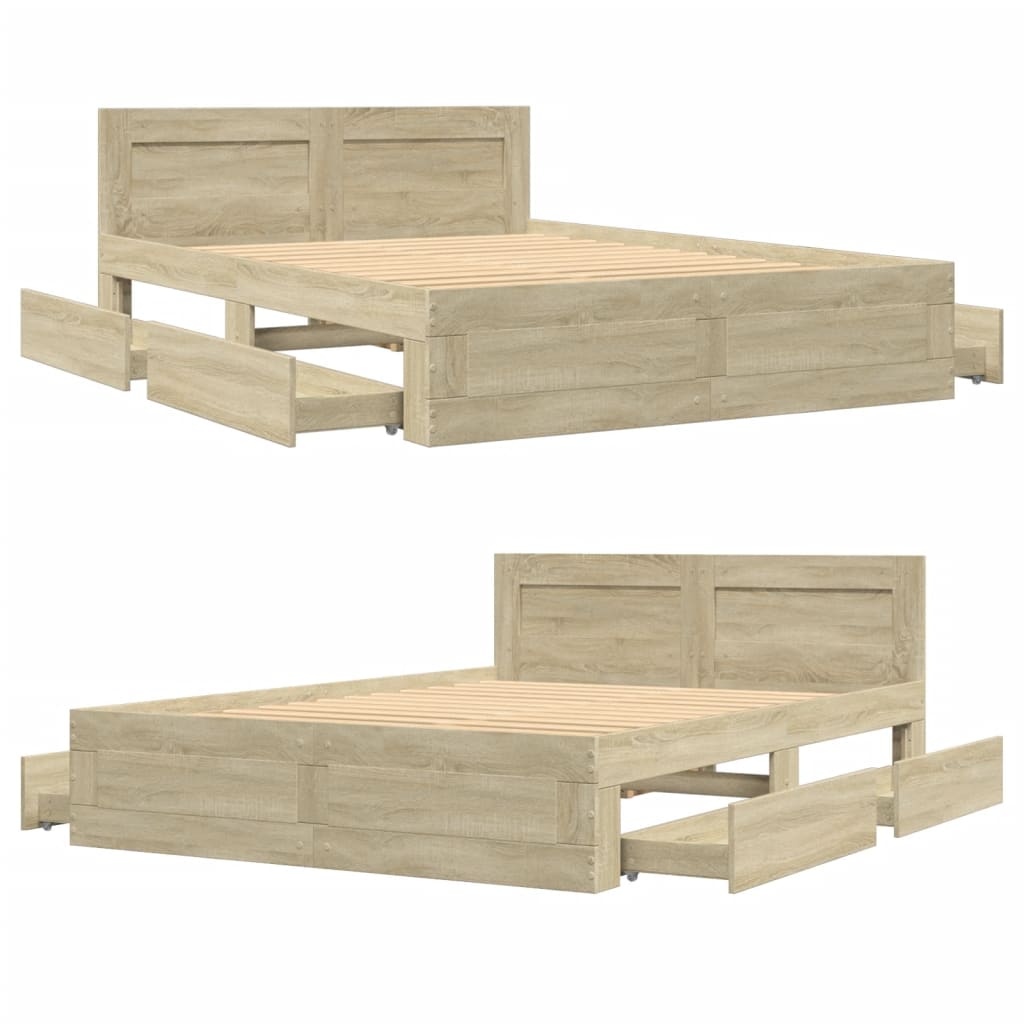 Giroletto Testiera Rovere Sonoma 120x190 cm Legno Multistrato