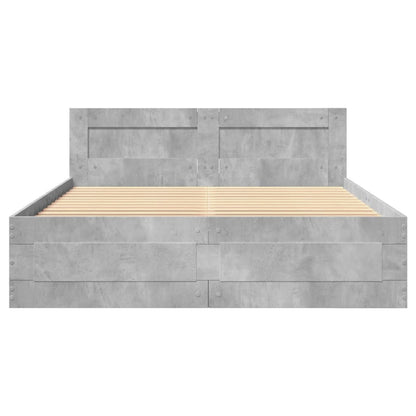 Giroletto Testiera Grigio Cemento 120x190 cm Legno Multistrato - homemem39
