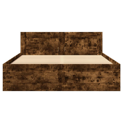 Giroletto con Testiera Rovere Fumo 120x190 cm Legno Multistrato | homemem39