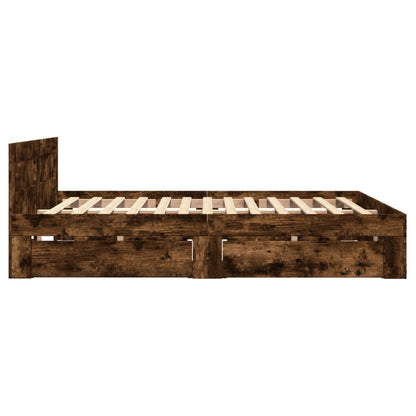 Giroletto con Testiera Rovere Fumo 120x190 cm Legno Multistrato