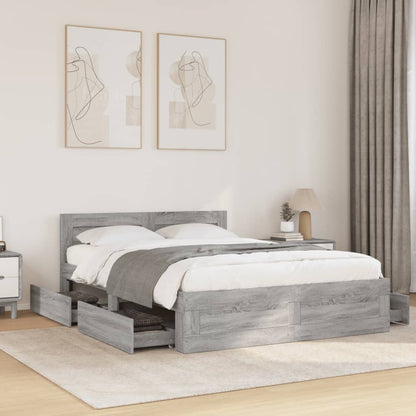 Giroletto Testiera Grigio Sonoma 120x190 cm Legno Multistrato | homemem39