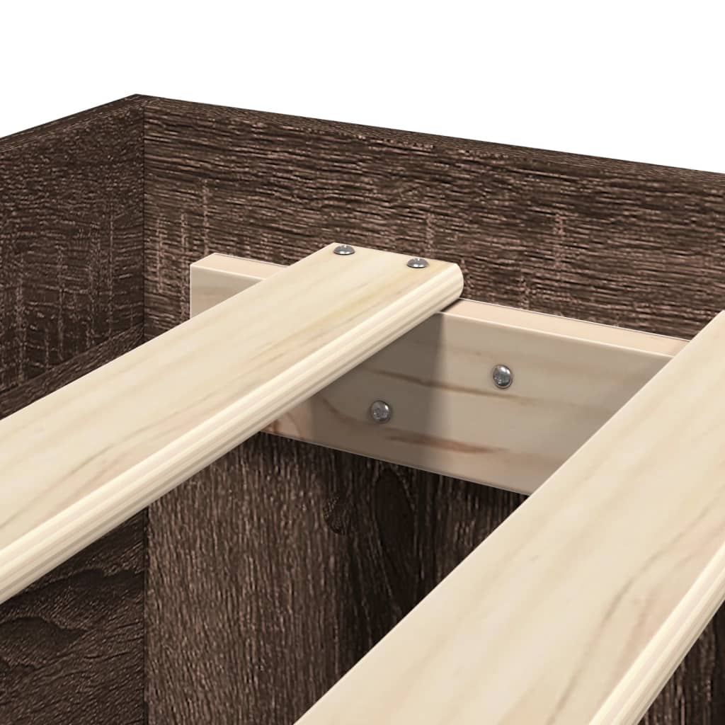 Giroletto Testiera Rovere Marrone 120x190 cm Legno Multistrato - homemem39