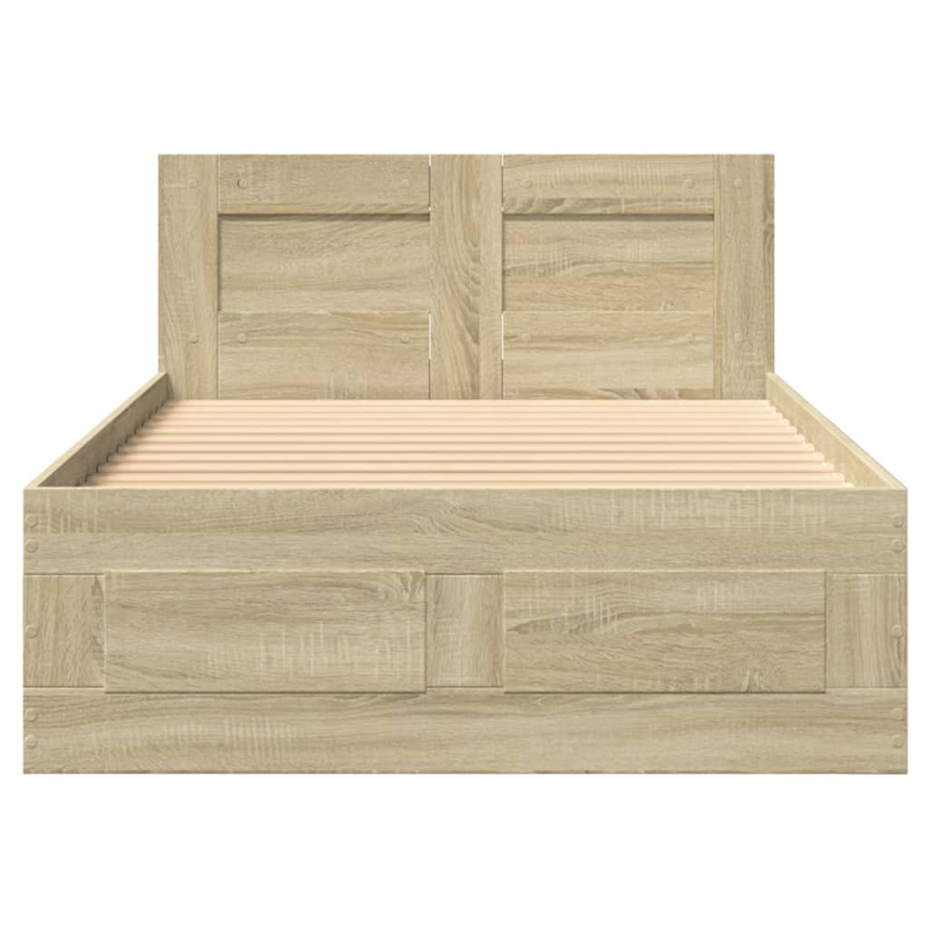 Giroletto con Testiera Rovere Sonoma 90x190cm Legno Multistrato | homemem39