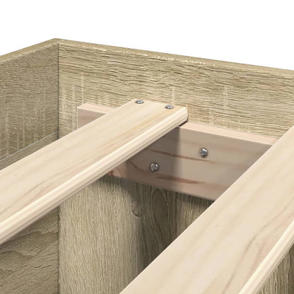 Giroletto con Testiera Rovere Sonoma 75x190cm Legno Multistrato
