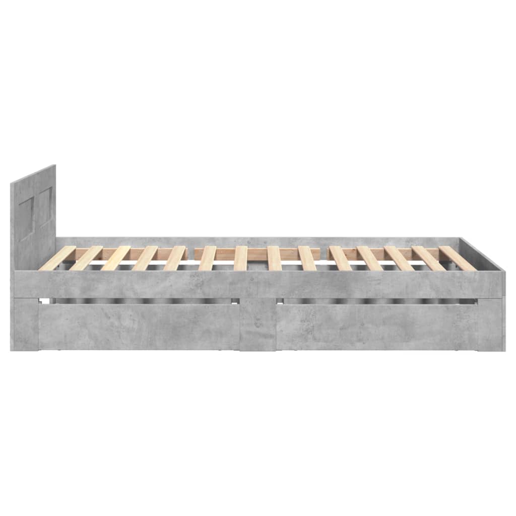 Giroletto Testiera Grigio Cemento 75x190 cm Legno Multistrato | homemem39