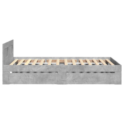 Giroletto Testiera Grigio Cemento 75x190 cm Legno Multistrato