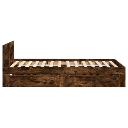 Giroletto con Testiera Rovere Fumo 75x190 cm Legno Multistrato