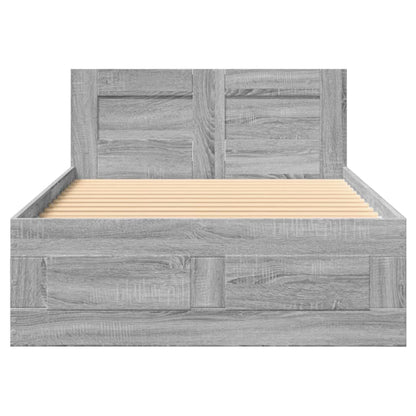 Giroletto con Testiera Grigio Sonoma 75x190cm Legno Multistrato - homemem39