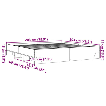 Giroletto Bianco 200x200 cm in Legno Multistrato | homemem39