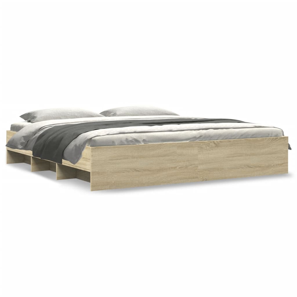 Giroletto senza Materasso Rovere Sonoma 200x200cm in Truciolato | homemem39
