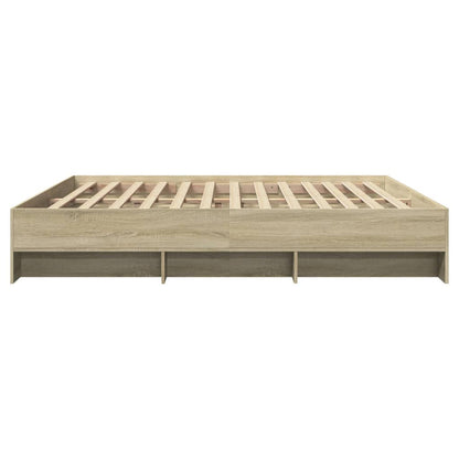 Giroletto senza Materasso Rovere Sonoma 200x200cm in Truciolato | homemem39