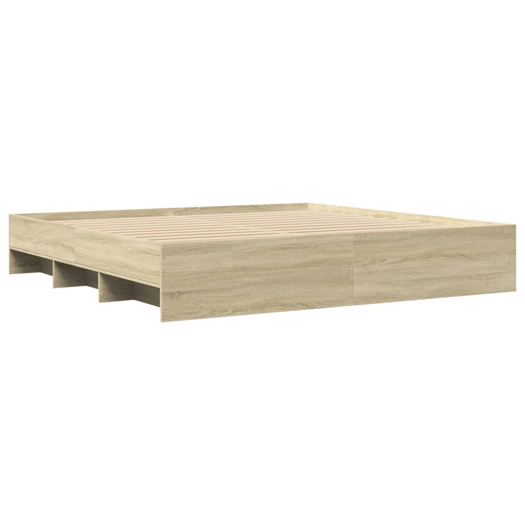 Giroletto senza Materasso Rovere Sonoma 200x200cm in Truciolato | homemem39