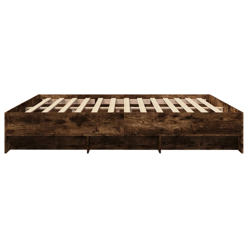 Giroletto senza Materasso Rovere Fumo 200x200 cm in Truciolato | homemem39