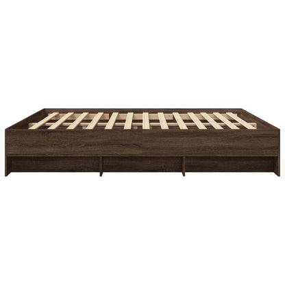 Giroletto senza Materasso Rovere Marrone 200x200 cm Truciolato | homemem39