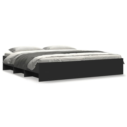 Giroletto senza Materasso Nero 180x200 cm in Legno Multistrato | homemem39