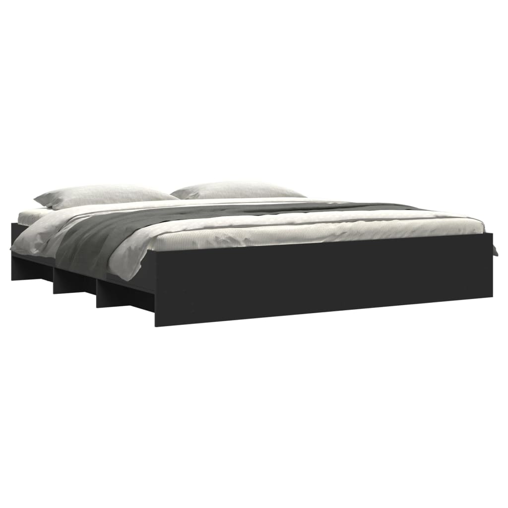 Giroletto senza Materasso Nero 180x200 cm in Legno Multistrato | homemem39