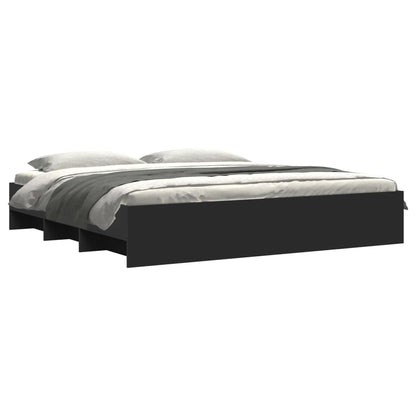 Giroletto senza Materasso Nero 180x200 cm in Legno Multistrato | homemem39