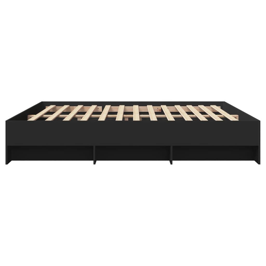 Giroletto senza Materasso Nero 180x200 cm in Legno Multistrato | homemem39