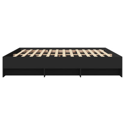 Giroletto senza Materasso Nero 180x200 cm in Legno Multistrato | homemem39