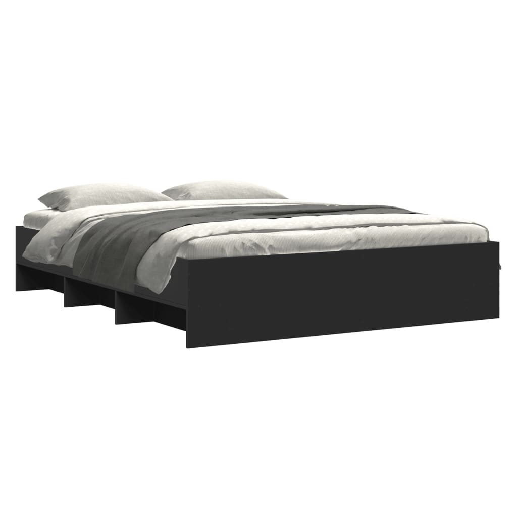 Giroletto senza Materasso Nero 160x200 cm in Legno Multistrato | homemem39