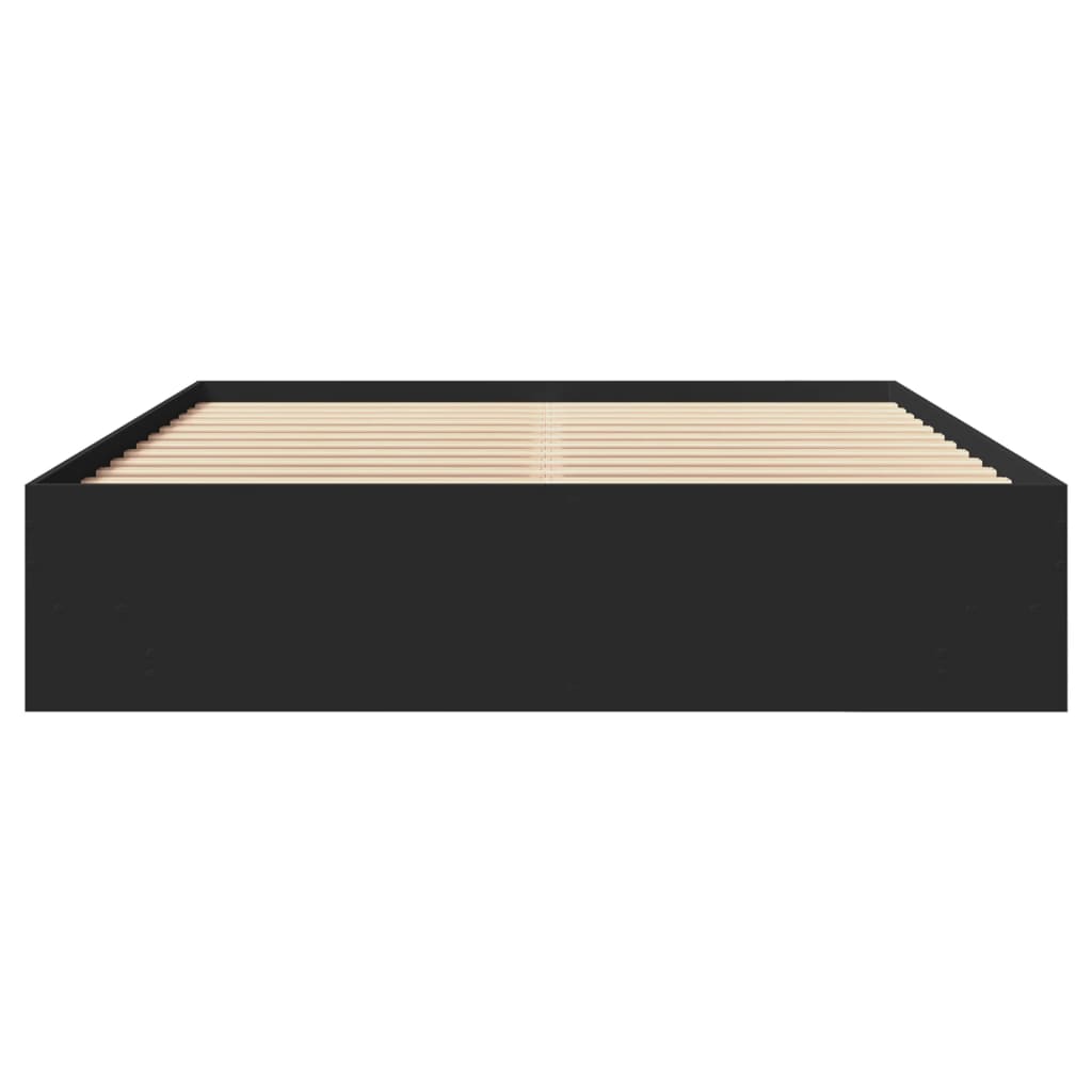 Giroletto senza Materasso Nero 160x200 cm in Legno Multistrato | homemem39