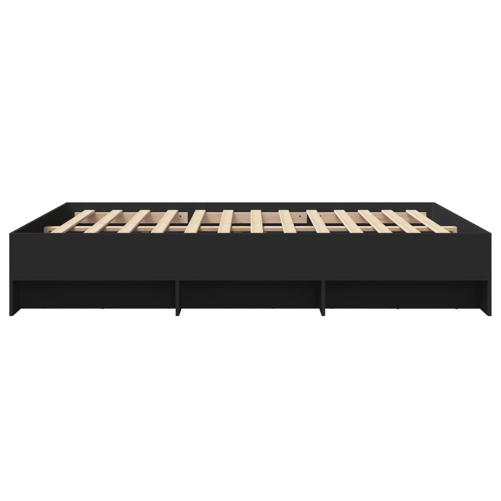Giroletto senza Materasso Nero 160x200 cm in Legno Multistrato | homemem39