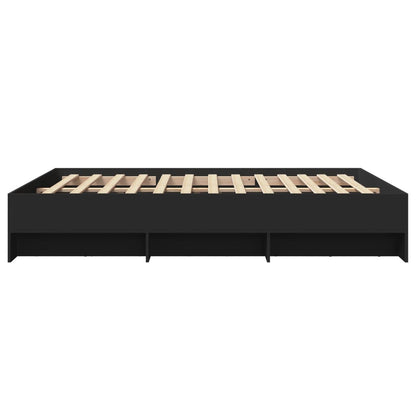 Giroletto senza Materasso Nero 160x200 cm in Legno Multistrato | homemem39