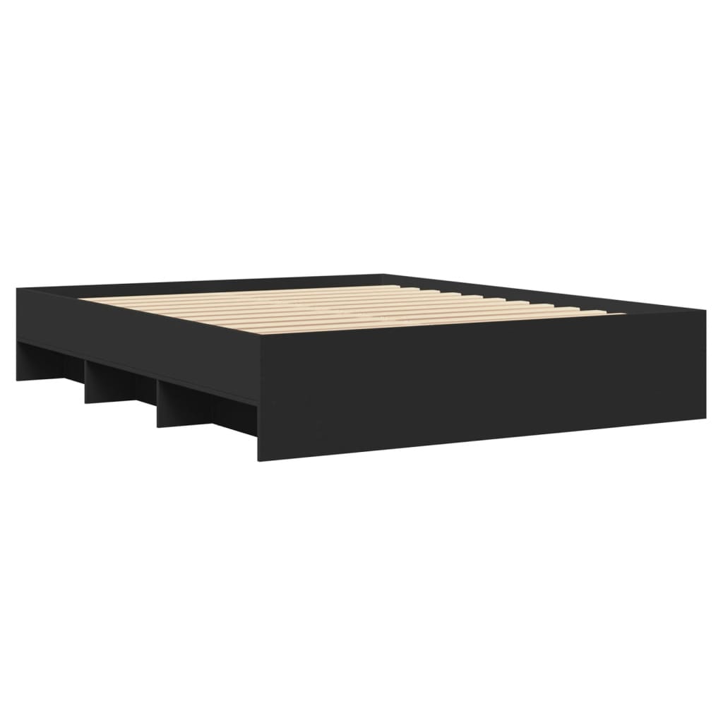 Giroletto senza Materasso Nero 160x200 cm in Legno Multistrato | homemem39