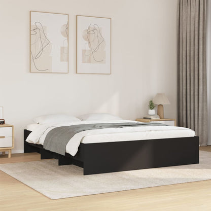 Giroletto senza Materasso Nero 160x200 cm in Legno Multistrato | homemem39
