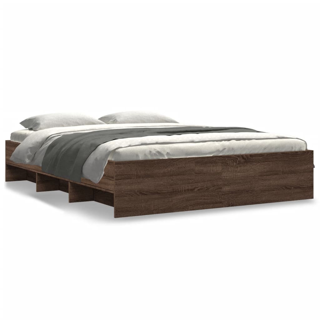Giroletto senza Materasso Rovere Marrone 150x200 cm Truciolato | homemem39