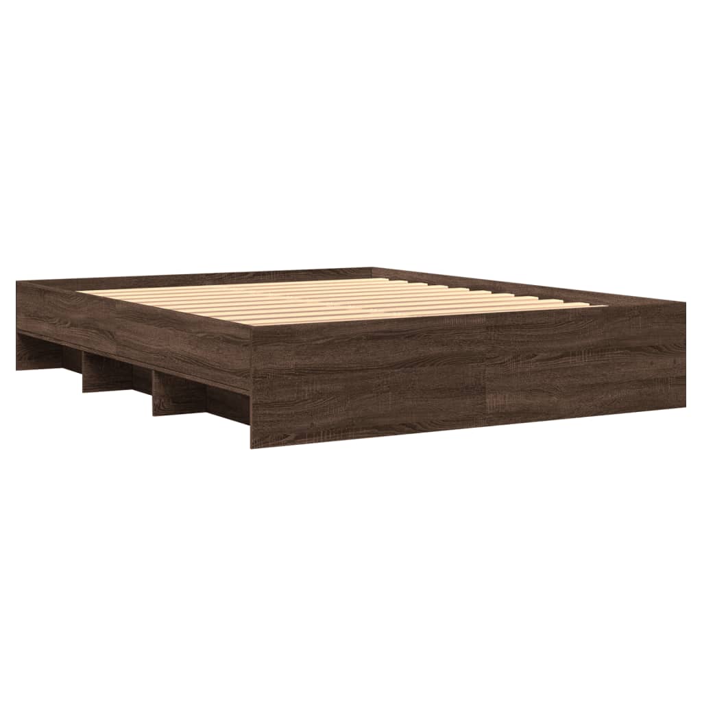 Giroletto senza Materasso Rovere Marrone 150x200 cm Truciolato | homemem39